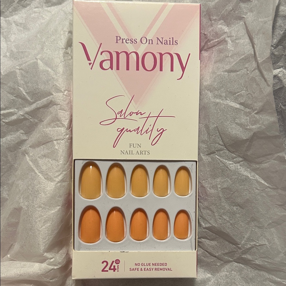 🩷 2/$3 Bundle Vamony Press On Nails - Orange Shades